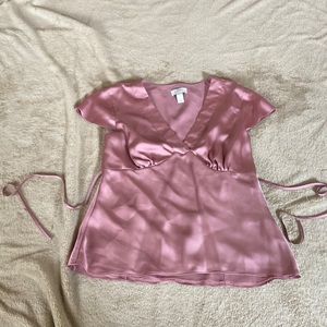 Pink Ann Taylor loft top Silky and sexy but ok for the office IMO